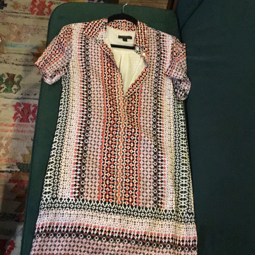 J. Crew Multicolor print shirt dress